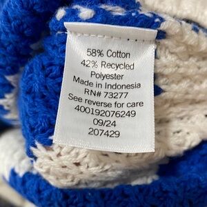 Sonoma Blue and White Women's Cardigan Sweater